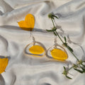 Resin Amaltas Petal Triangle Earrings