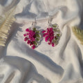 Resin Monstera Bloom Bougainvillea Earrings