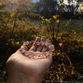 Peach Mist Resin Crystal Wire-Wrapped Bracelet