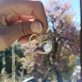 Handcrafted Silver Wire Heart Pendant with Clear Crystal Bead