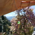 Green Gemstone Wire Pendant