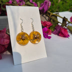 Amaltas flower preserved earings
